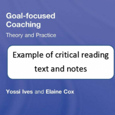 Image of Critical reading text and notes document